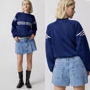 Urban Outfitters Mia Denim Pleated Skort in Light Blue